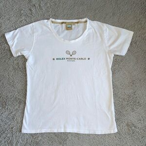 Rolex Monte-Carlo Masters Tennis Women’s T-Shirt Medium White 100% Cotton
